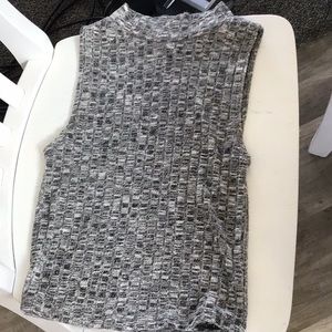 Grey silk turtle neck
